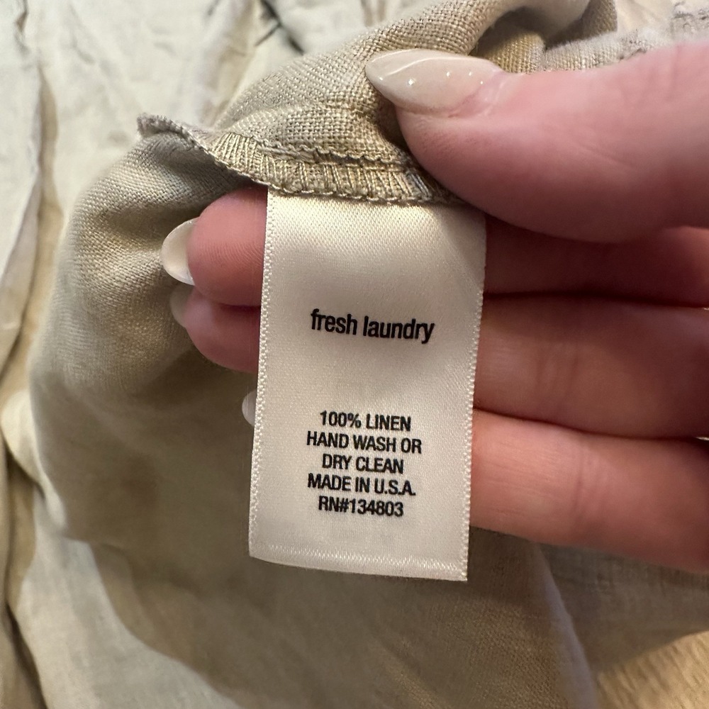 NWOT Fresh Laundry Women's Pure Linen Long Line Jacket Oversized Sz S Lagenlook - Picture 9 of 10